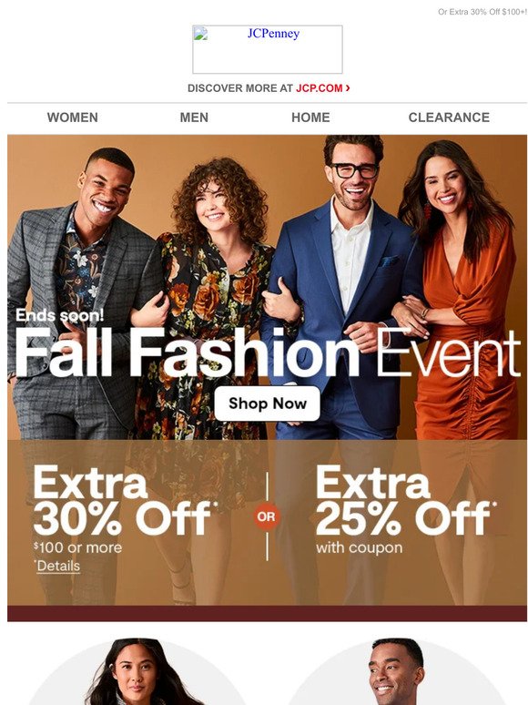 Extended! Extra 25% OFF 🍁 FALL FASHION EVENT