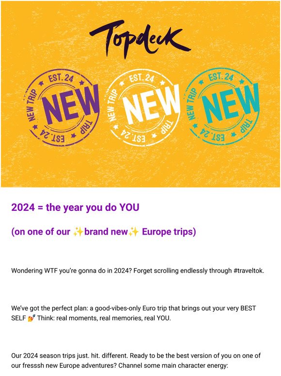 New ✨ Europe ✨ trips