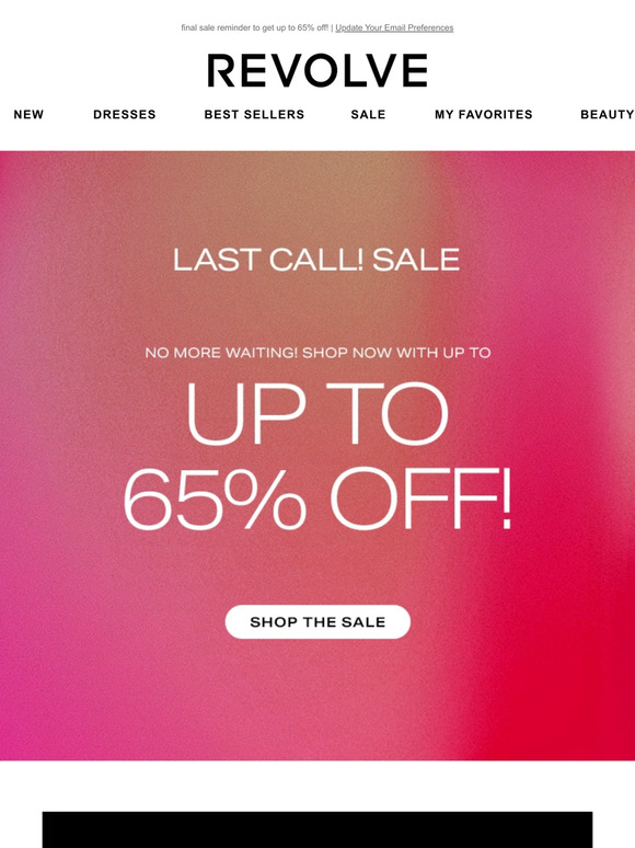 LAST CALL for up to 65% OFF