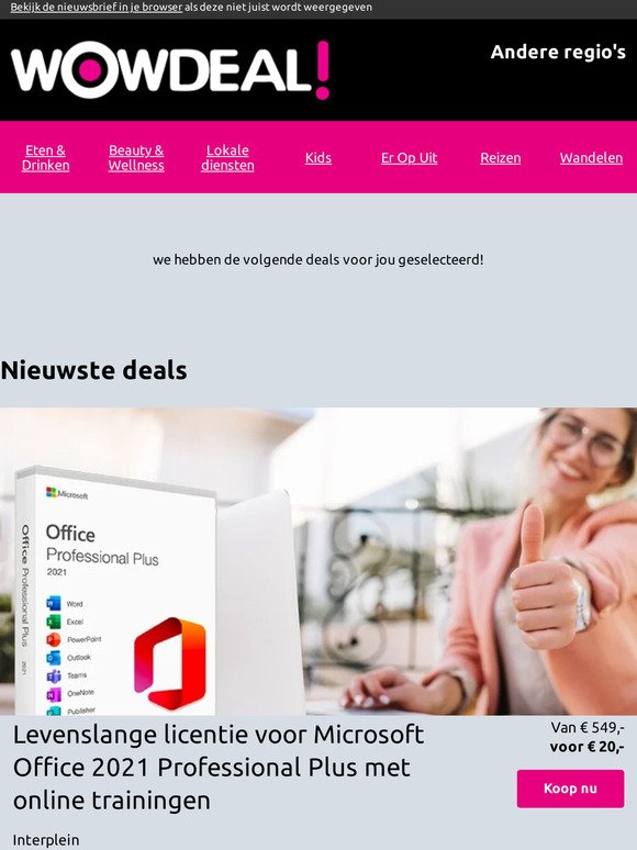 Levenslange licentie voor Microsoft Office 2021 Professional Plus met online trainingen | Entree bij Roofvogelpark Falconcrest in Eindhoven
