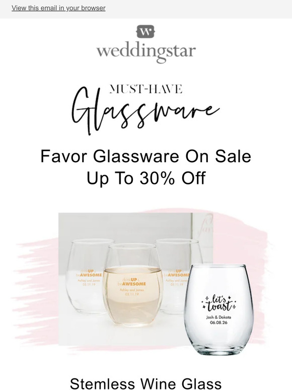 Personalized Glassware Flash Sale!
