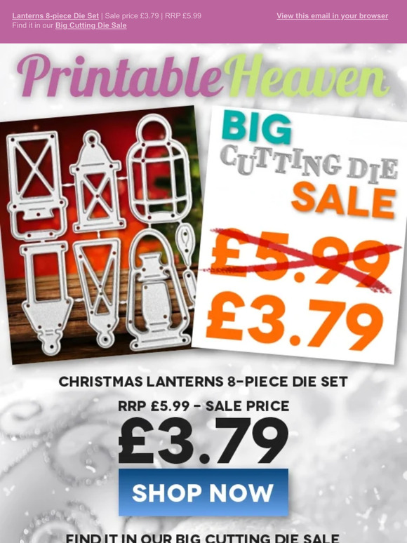 Lanterns 8-piece die set | Sale price £3.79 | RRP £5.99