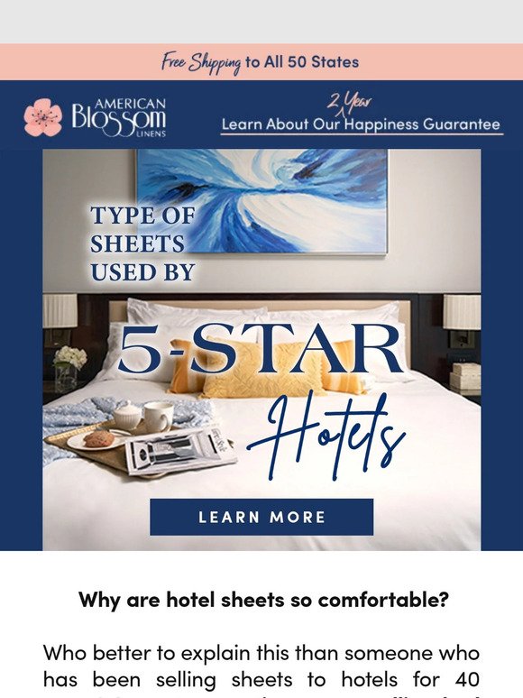 Sheets Used By 5-Star Hotels ⭐