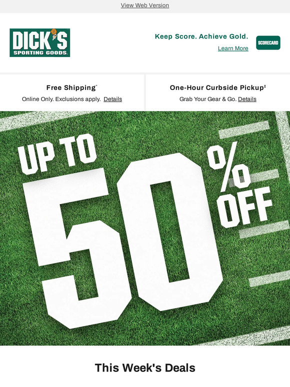 Up to 50% Off Select NFL Apparel and Gear at Dick's Sporting Goods