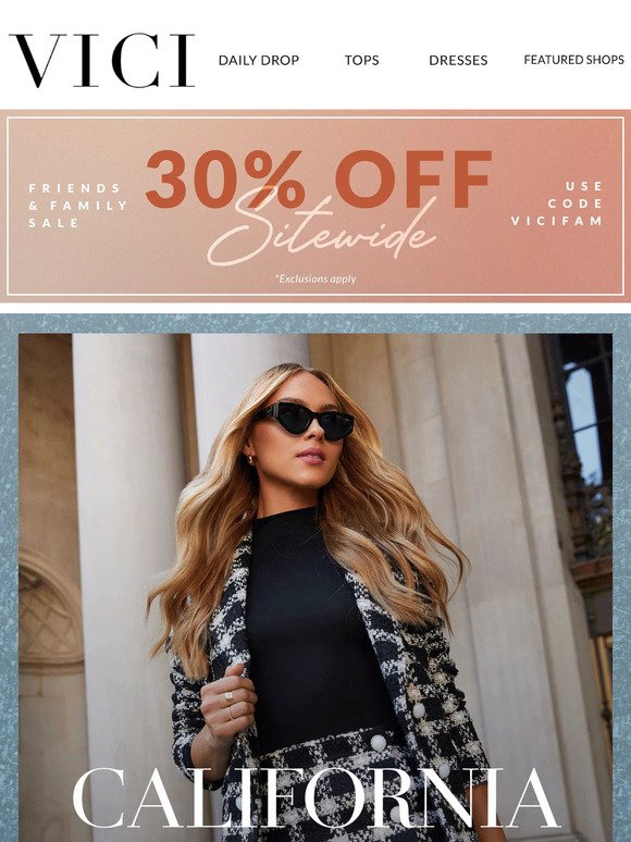 Come Back And Get 30% Off Sitewide