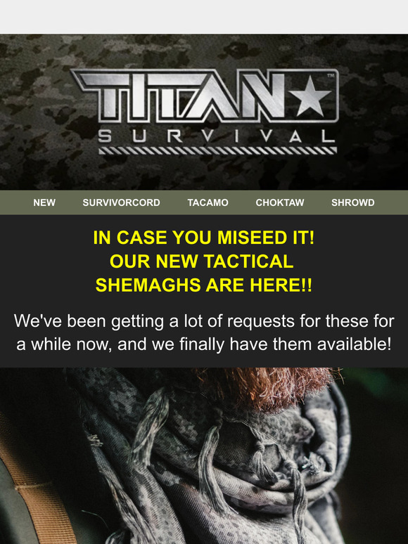 NEW PRODUCT LAUNCH - Premium Shemaghs from TITAN Survival