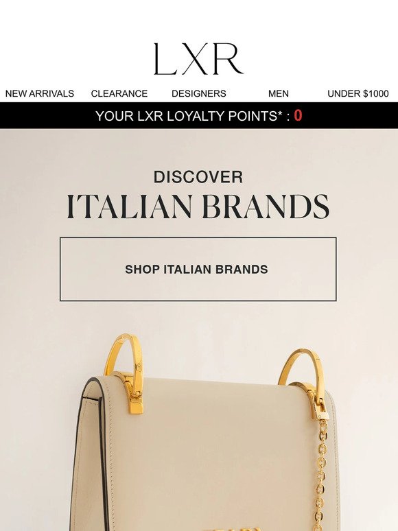 Our love for italian brands