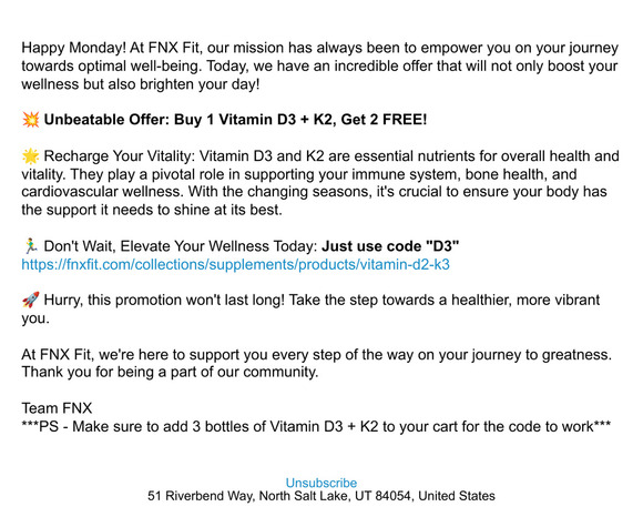 Triple Your Wellness with Our Exclusive Vitamin Deal! 🌞