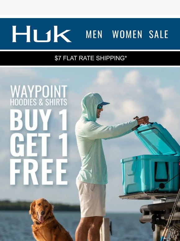Ends Today! Buy 1 Get 1 Free Waypoint Hoodies & Shirts
