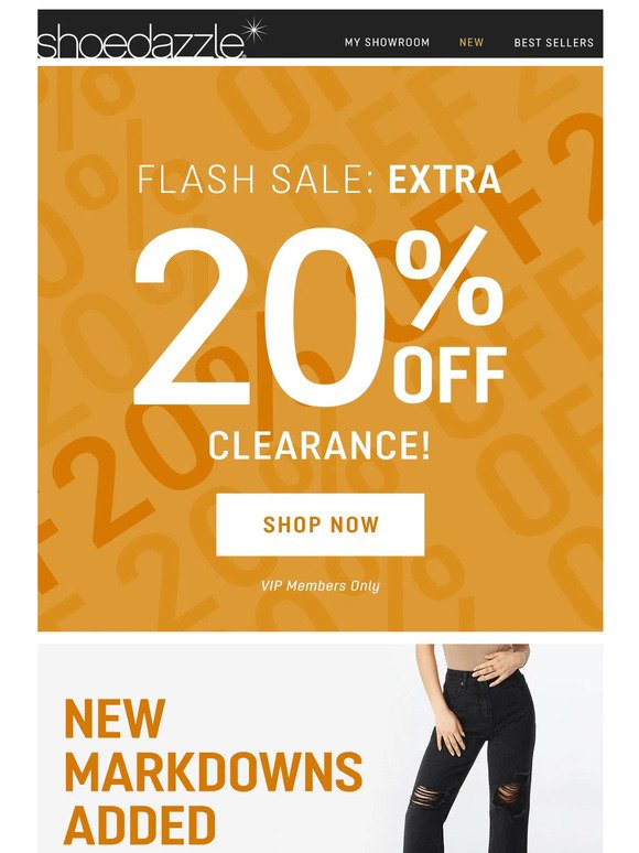 FLASH SALE: EXTRA 20% OFF CLEARANCE 🔥