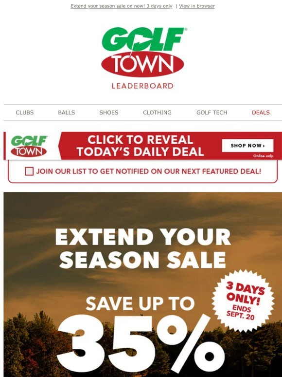 Save Up to 35% on Fall Golf Ready Gear!