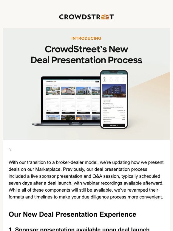 Introducing CrowdStreet Marketplace’s enhanced deal presentation experience