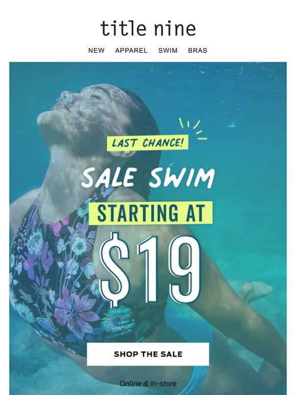 LAST CHANCE! Swim starting at $19