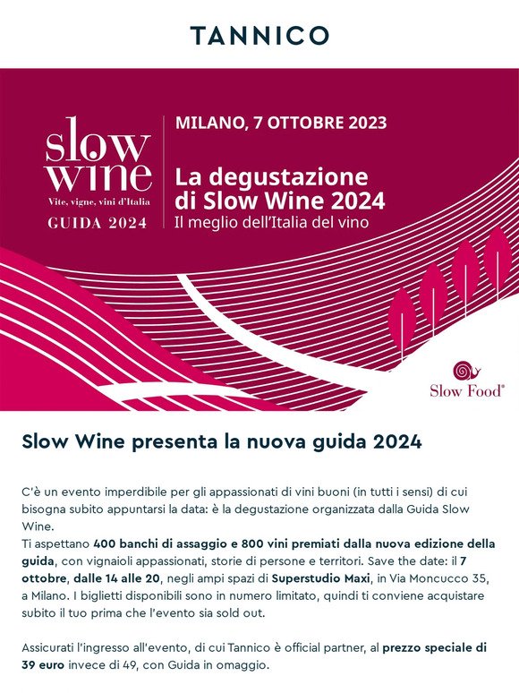Slow Wine è a Milano: entra con il nostro sconto