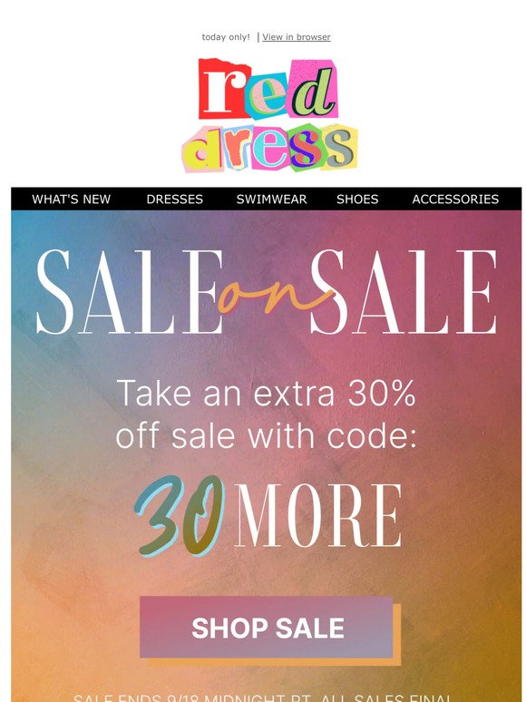 Surprise! Take an extra 30% off sale!