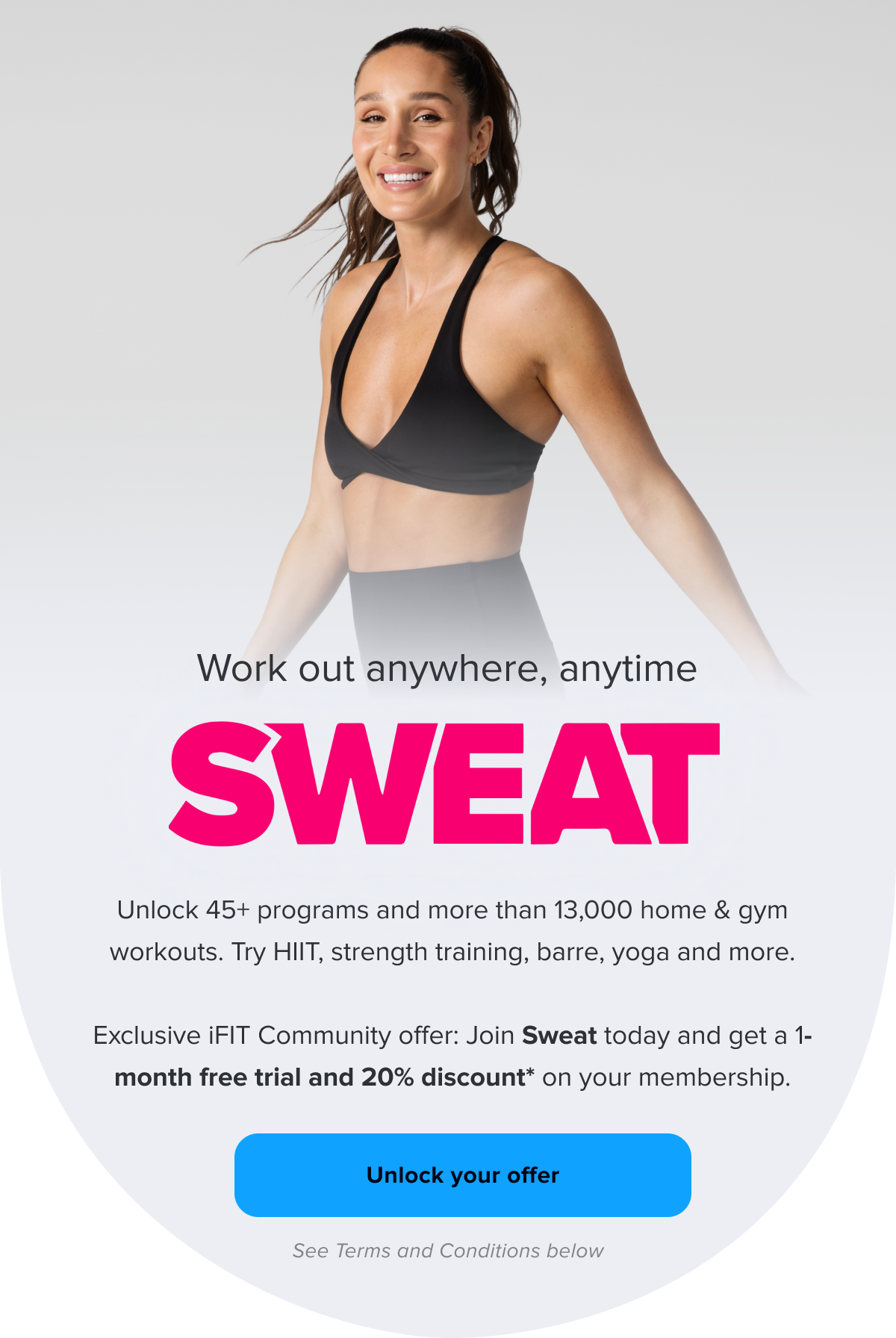 Unlock your Sweat offer