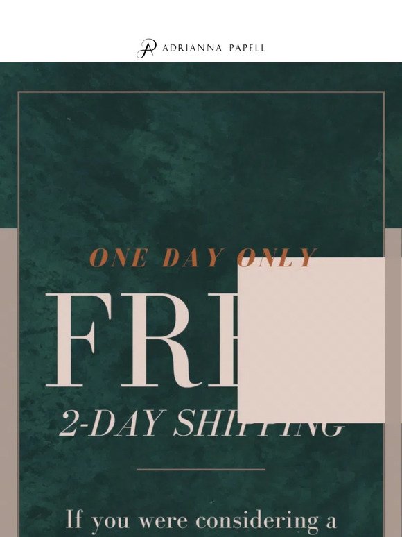 Ends Now: FREE 2-day Shipping
