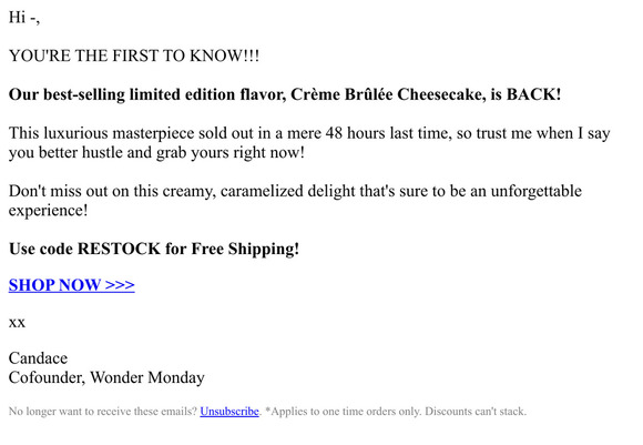 CRÉME BRÛLÉE IS BACK 🔥