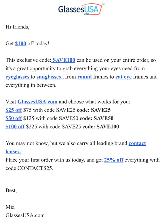 Get $100 off today!