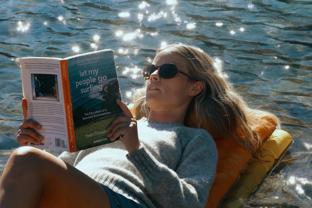 Reading Let My People Go Surfing in Ombraz Viales