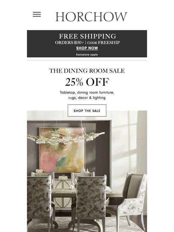25% off dinnerware, furniture & more + FREE shipping!