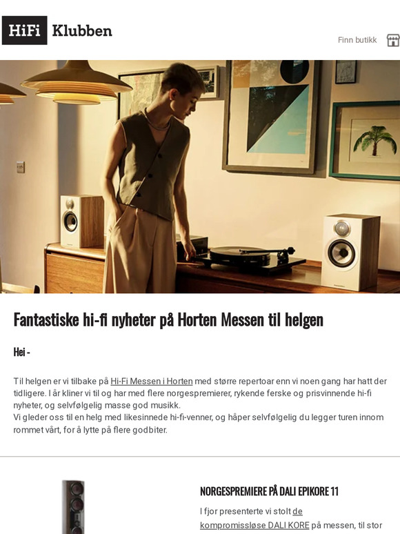 Fantastiske hi-fi nyheter på Horten Messen til helgen