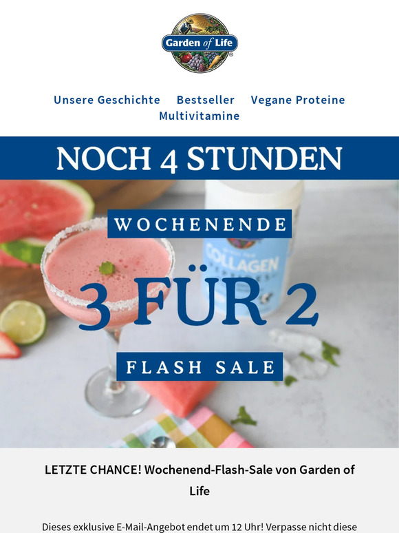 Nur noch 4 Stunden!  ⏰