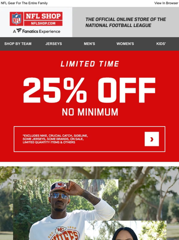 National Football League (NFL) 25 Off Official Styles For Your Squad