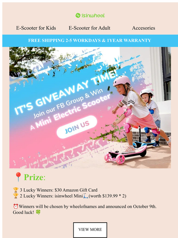 I'ts a Giveaway of Isinwheel!