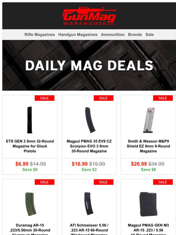Start Your Week Off Strong! | ETS 32rd Glock Magazine for $7