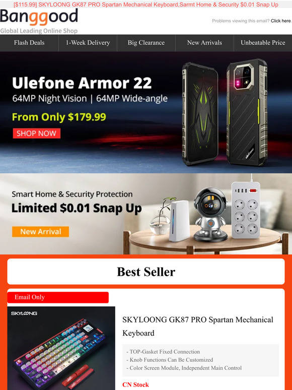 ATTENTION! [$179.99] Ulefone Armor 22 Smartphone.[$21.99] Zeblaze Btalk 3 Smart Watch>