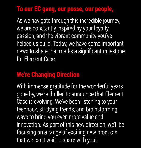 Announcement | Element Case