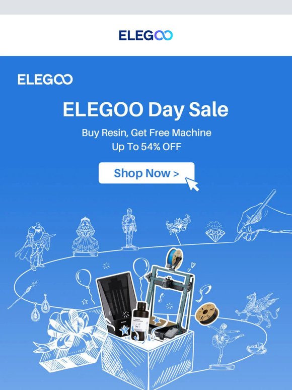 ELEGOO Day Sale - Buy Resin Get Free Machine