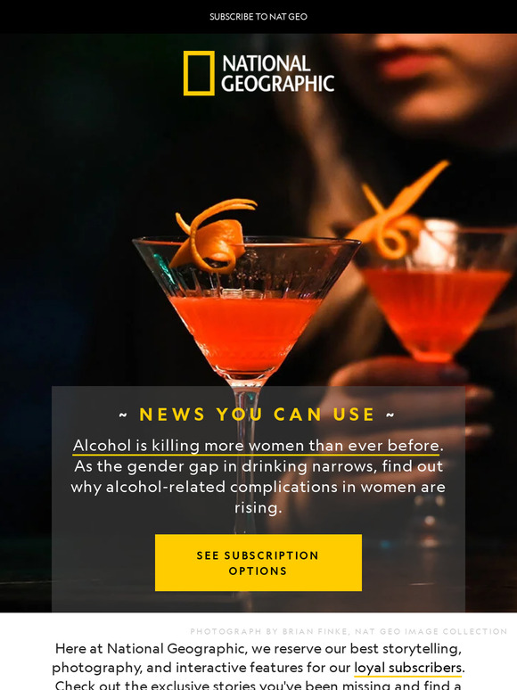 Why is alcohol killing more women than ever before? Subscribe now to find out, just $19/year.