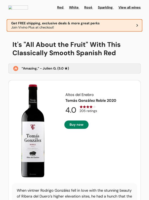 "Classic" Ribera Red From a Winery of the Year