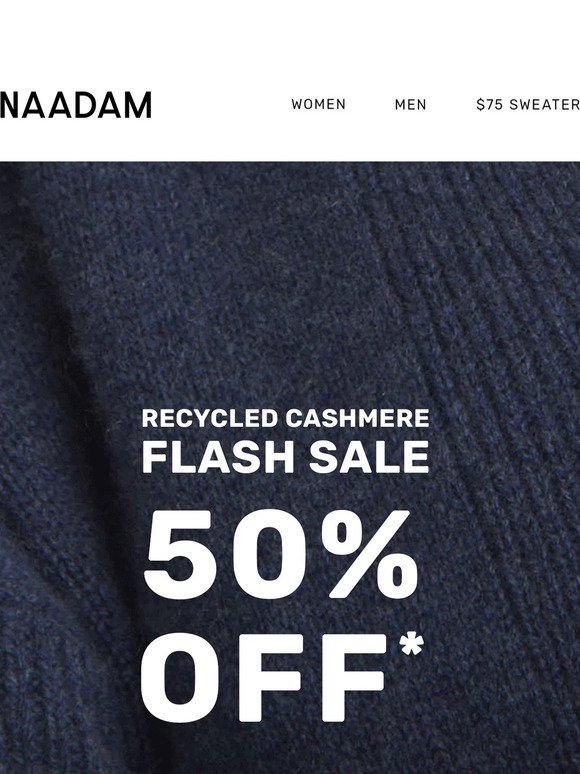 Ending Soon: 50% Off Recycled Cashmere
