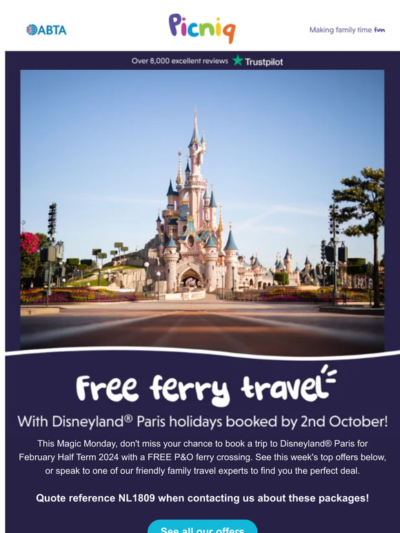 Disneyland Paris Holidays 2026 Dates