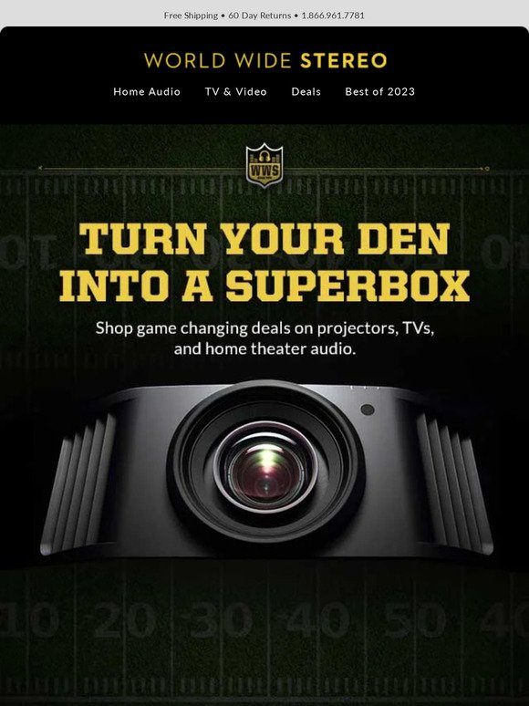 🏈 Game Changing Deals on Projectors, TVs, & Home Theater Audio