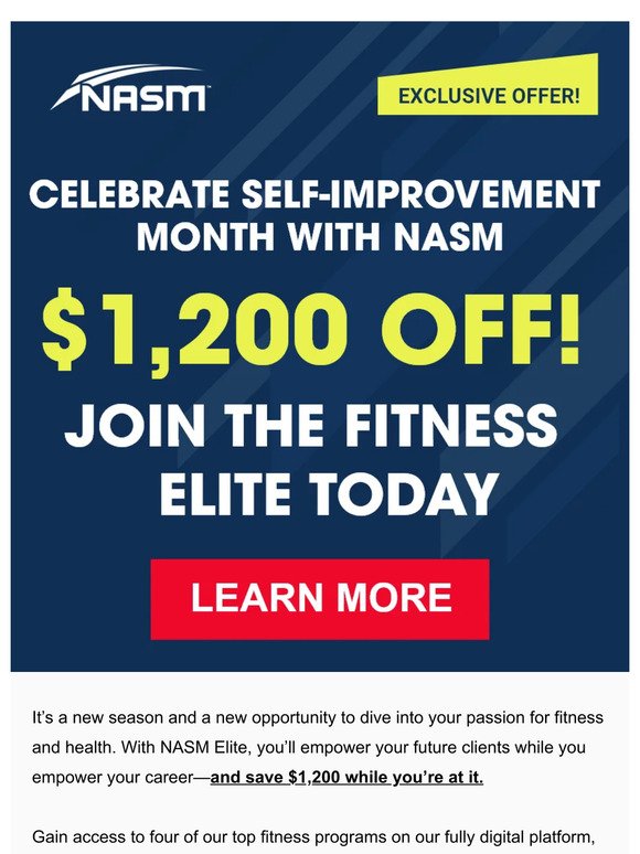 Check Out These Specialized Career Savings from NASM.