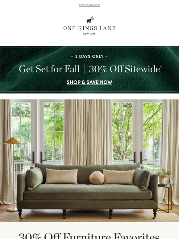Fall's coming—but fall savings are here!