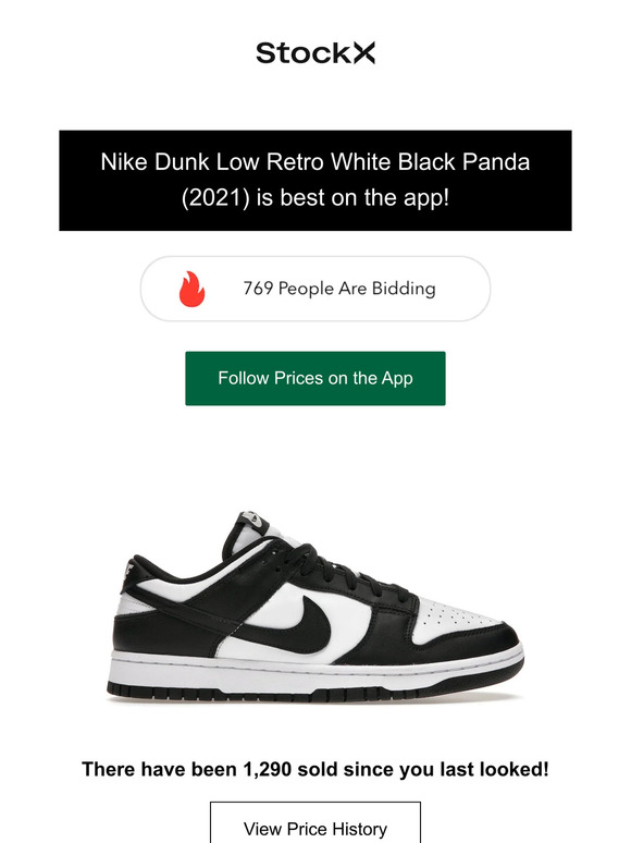 dunk low panda 2021 stockx