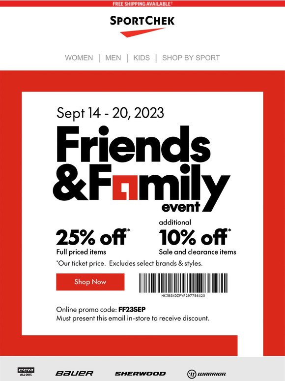 Friends & Family Deals On Hockey Equipment, Clothing & More