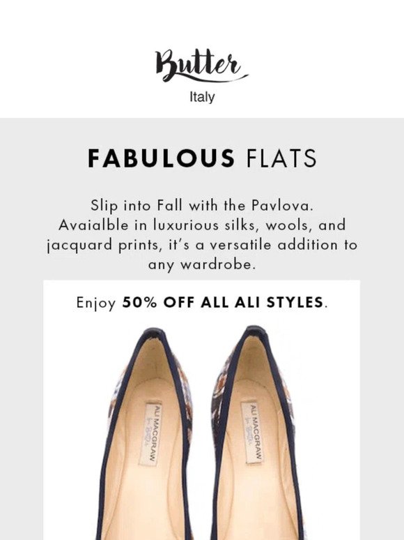 Fabulous Flats at 50% Off 🎉