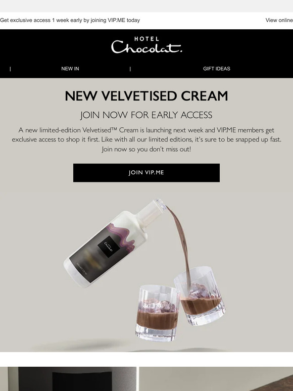 Hotel Chocolat USA NEW Velvetised Cream coming soon 🥃 Milled