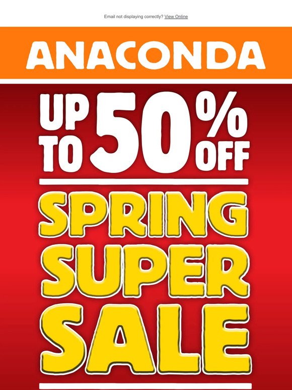 UP TO 50% OFF Spring Super Sale is ON NOW