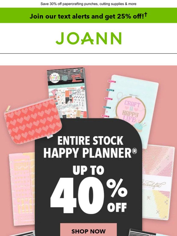 😁 Happy Deal: Up to 40% off ALL Happy Planner