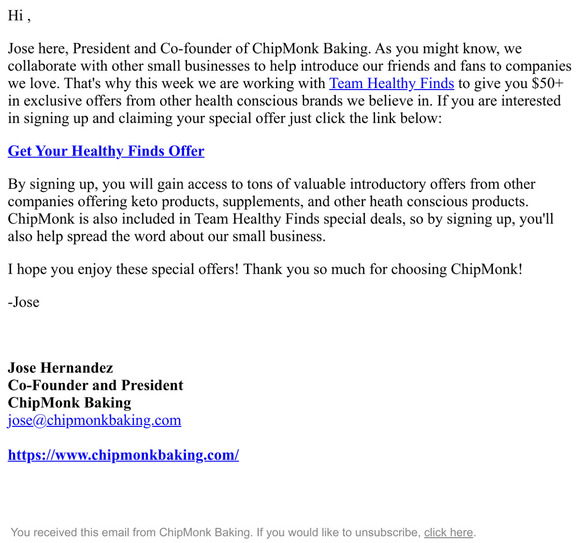 Get $50 and support other small businesses with ChipMonk