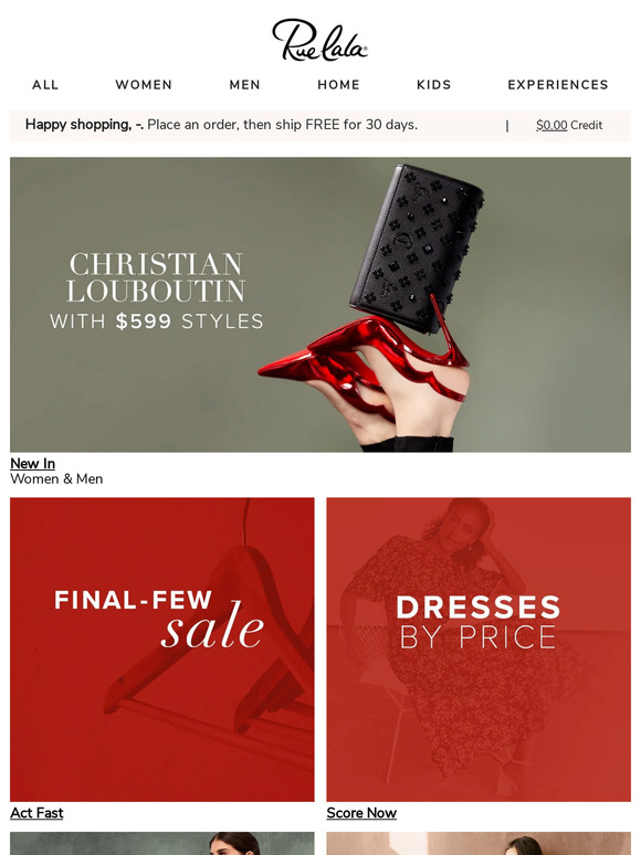 New Christian Louboutin with $599 Styles • Final-Few Sale