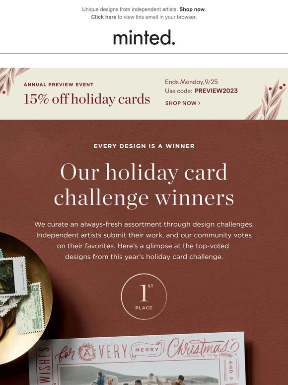 And the winner of our holiday card challenge is...