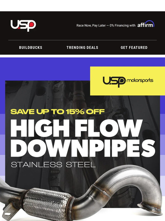 usp motorsports USP Downpipe Sale Coming in Hot!!! 🔥 Milled